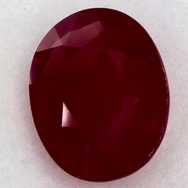 1.90 Carat Oval Natural Red Ruby
