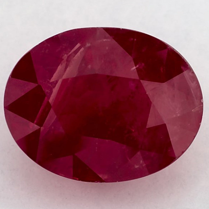 3.55 Carat Oval Natural Red Ruby