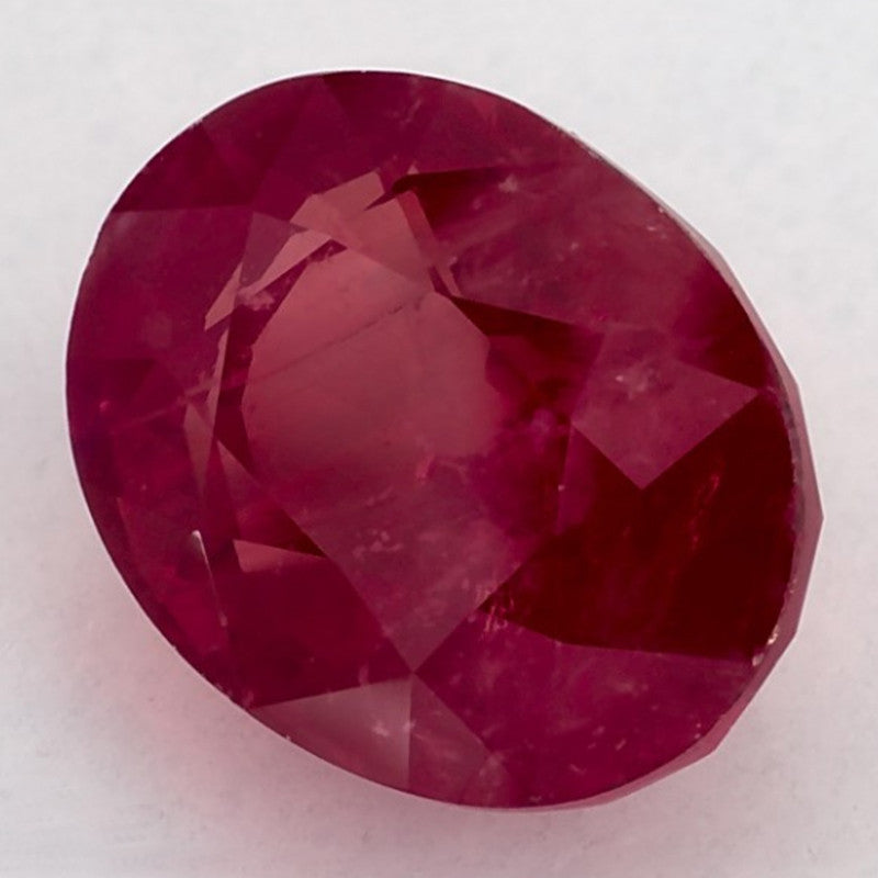 3.55 Carat Oval Natural Red Ruby
