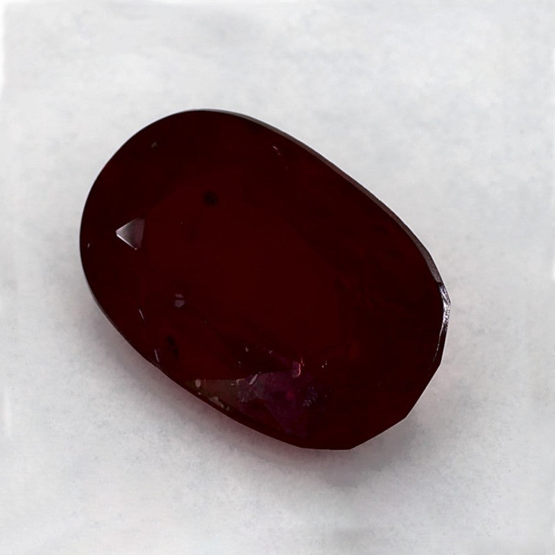 3.20 Carat Oval Natural Red Ruby
