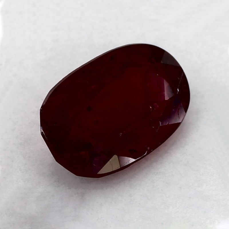 3.20 Carat Oval Natural Red Ruby