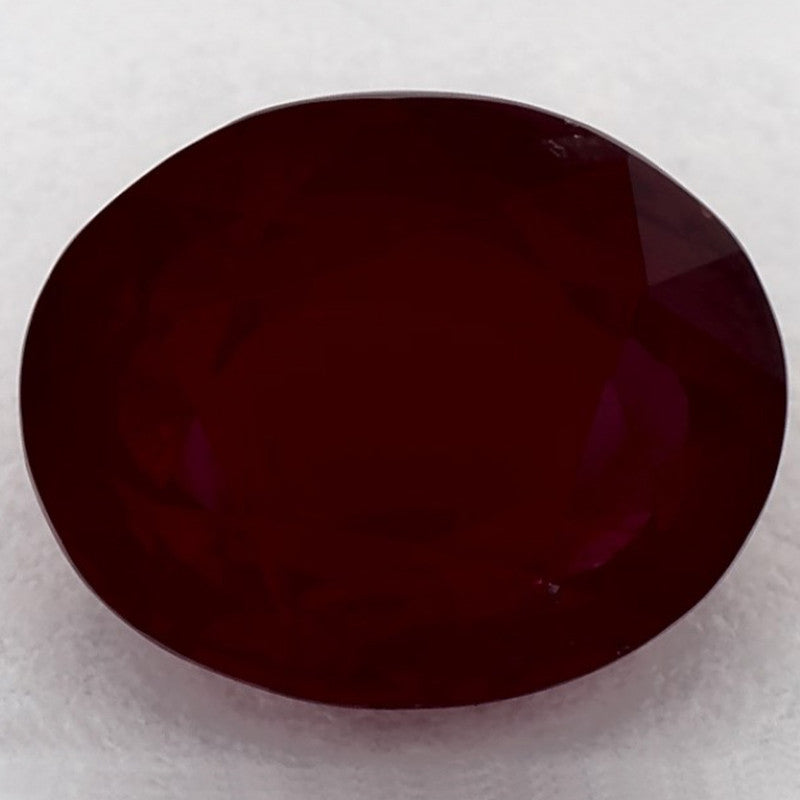 3.08 Carat Oval Natural Red Ruby