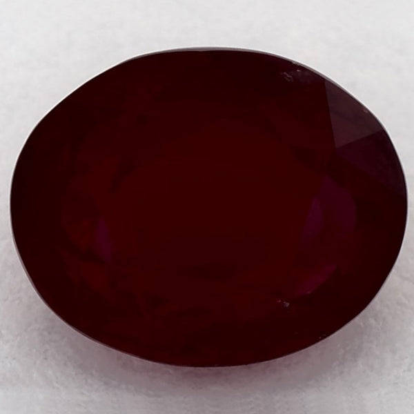 3.08 Carat Oval Natural Red Ruby