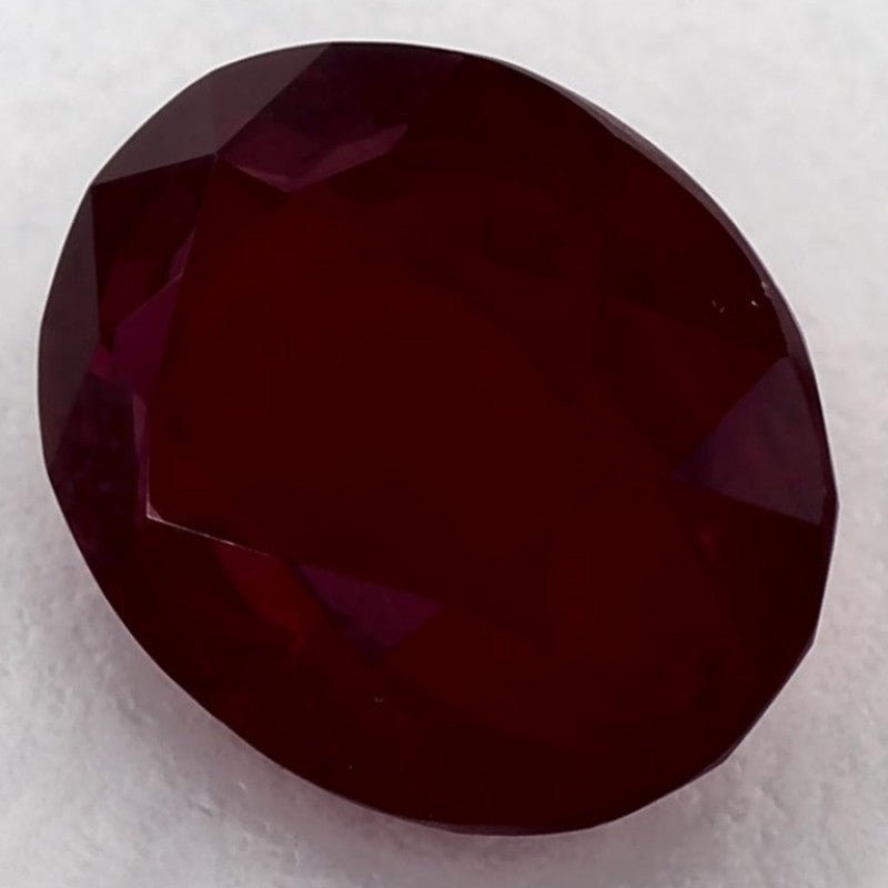 3.08 Carat Oval Natural Red Ruby