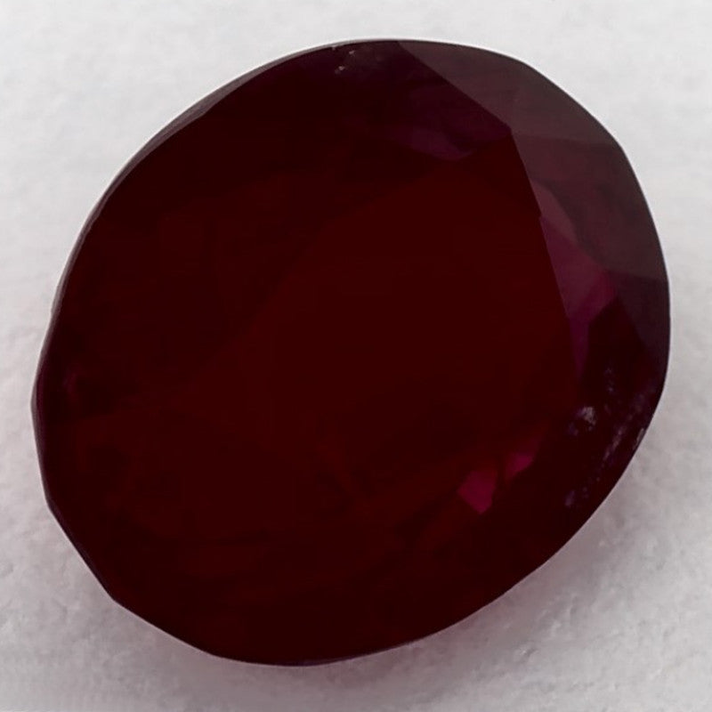 3.08 Carat Oval Natural Red Ruby