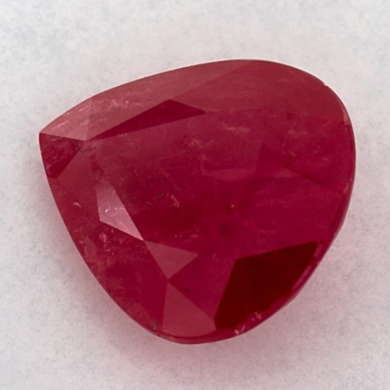 3.16 Carat Pear Natural Red Ruby