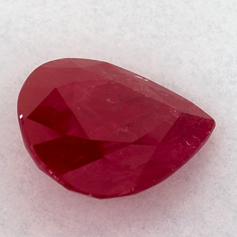3.16 Carat Pear Natural Red Ruby