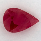 3.81 Carat Pear Natural Red Ruby