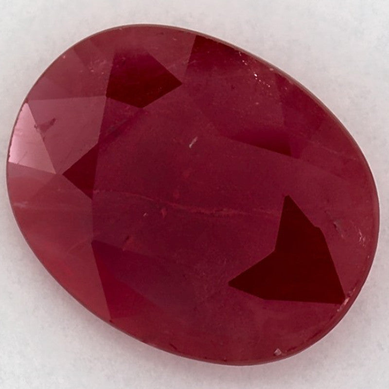 1.90 Carat Oval Natural Red Ruby