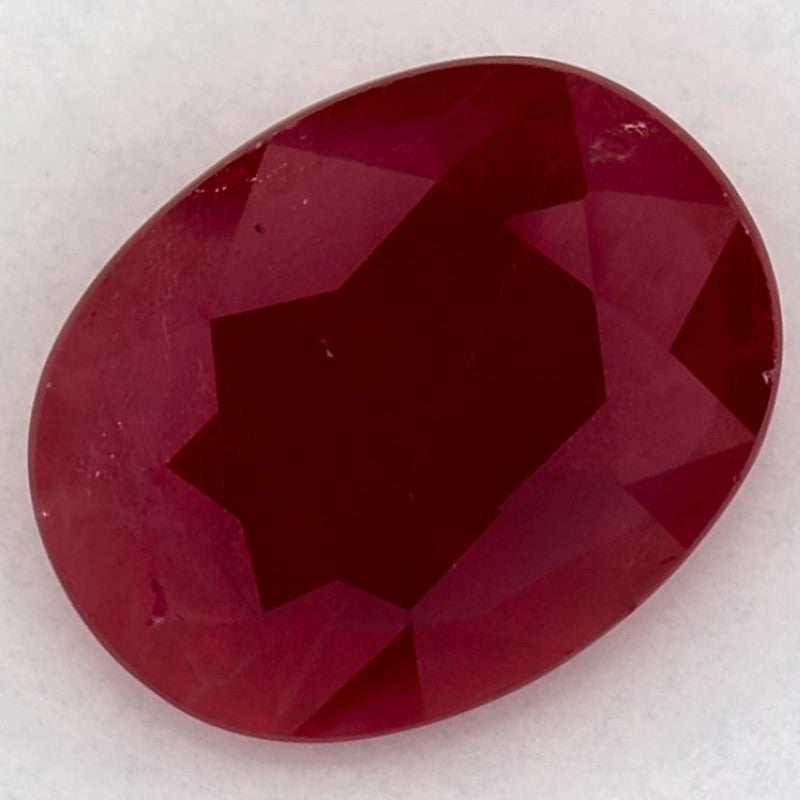 1.90 Carat Oval Natural Red Ruby