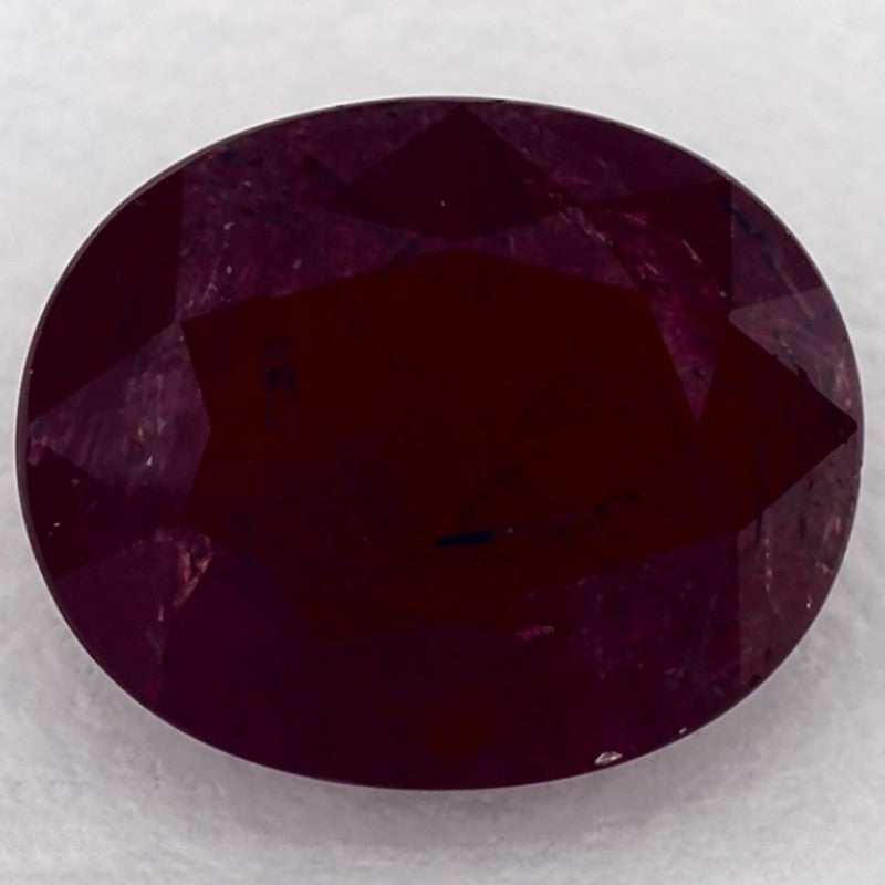 3.06 Carat Oval Natural Red Ruby