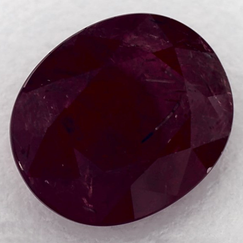 3.06 Carat Oval Natural Red Ruby