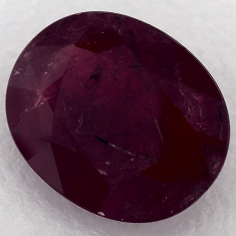 3.06 Carat Oval Natural Red Ruby