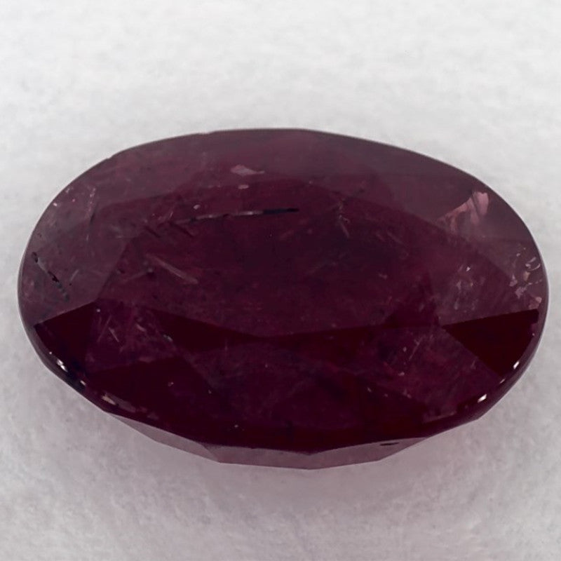3.06 Carat Oval Natural Red Ruby