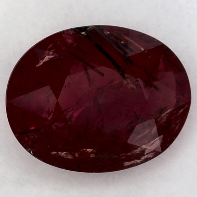4.22 Carat Oval Natural Red Ruby