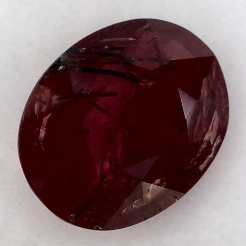 4.22 Carat Oval Natural Red Ruby
