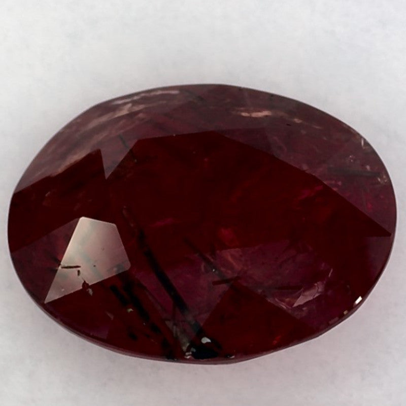 4.22 Carat Oval Natural Red Ruby