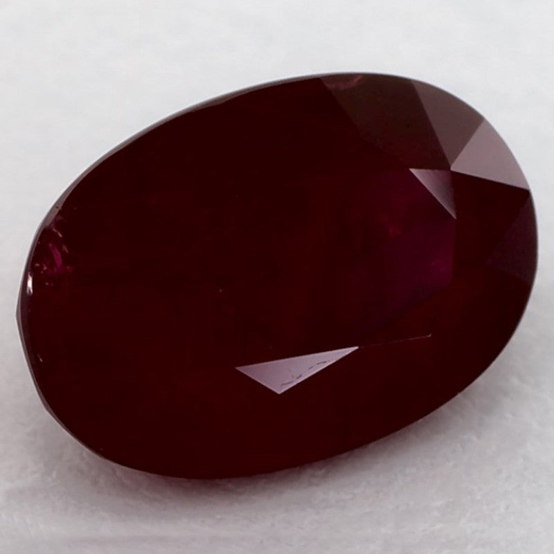3.32 Carat Oval Natural Red Ruby