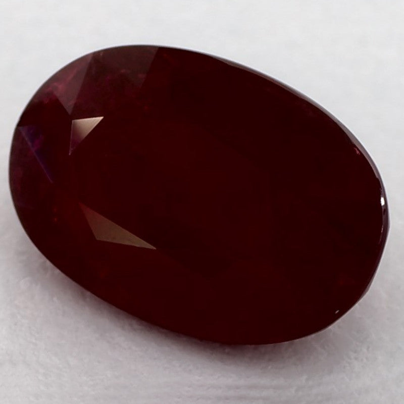 3.32 Carat Oval Natural Red Ruby