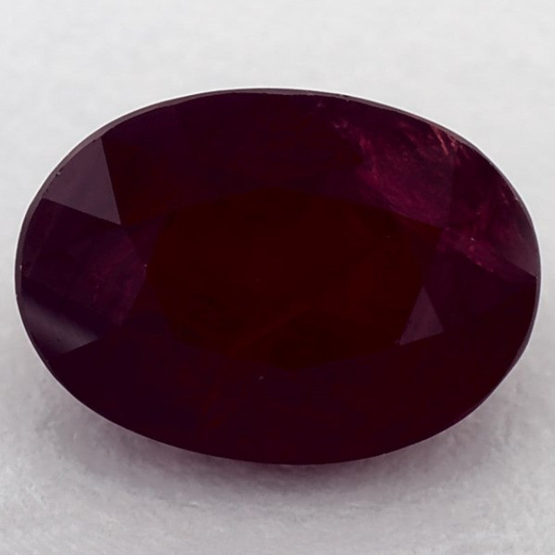 3.44 Carat Oval Natural Red Ruby