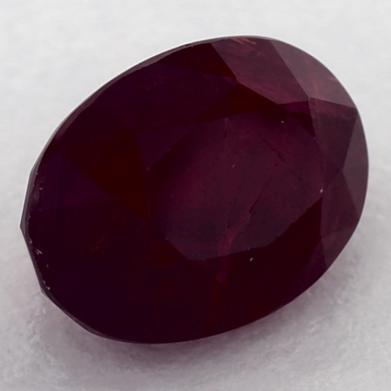 3.44 Carat Oval Natural Red Ruby