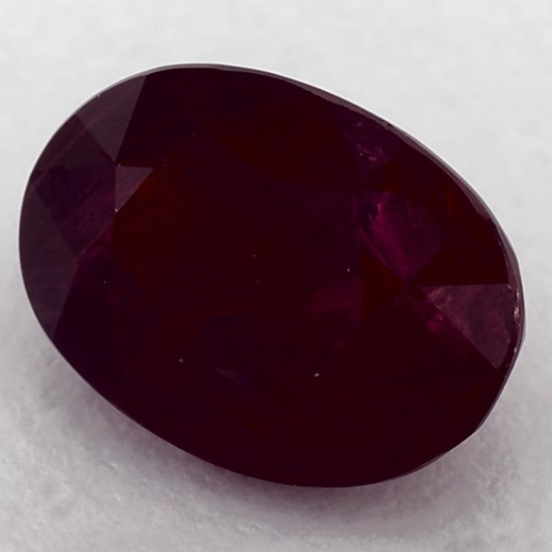 3.44 Carat Oval Natural Red Ruby