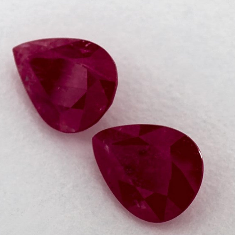 2.35 Carat Pear Natural Red Ruby