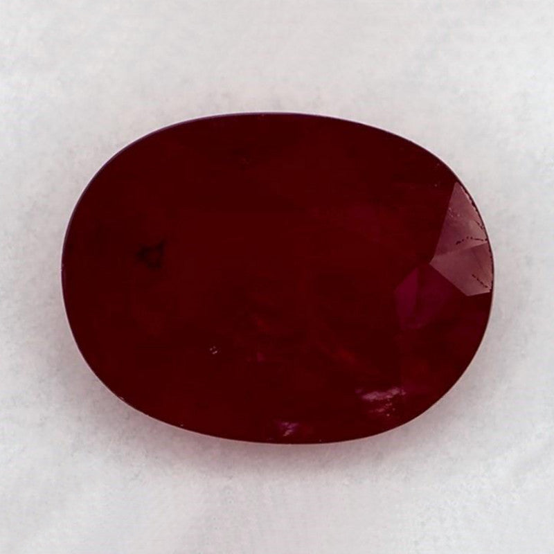 1.57 Carat Oval Natural Red Ruby