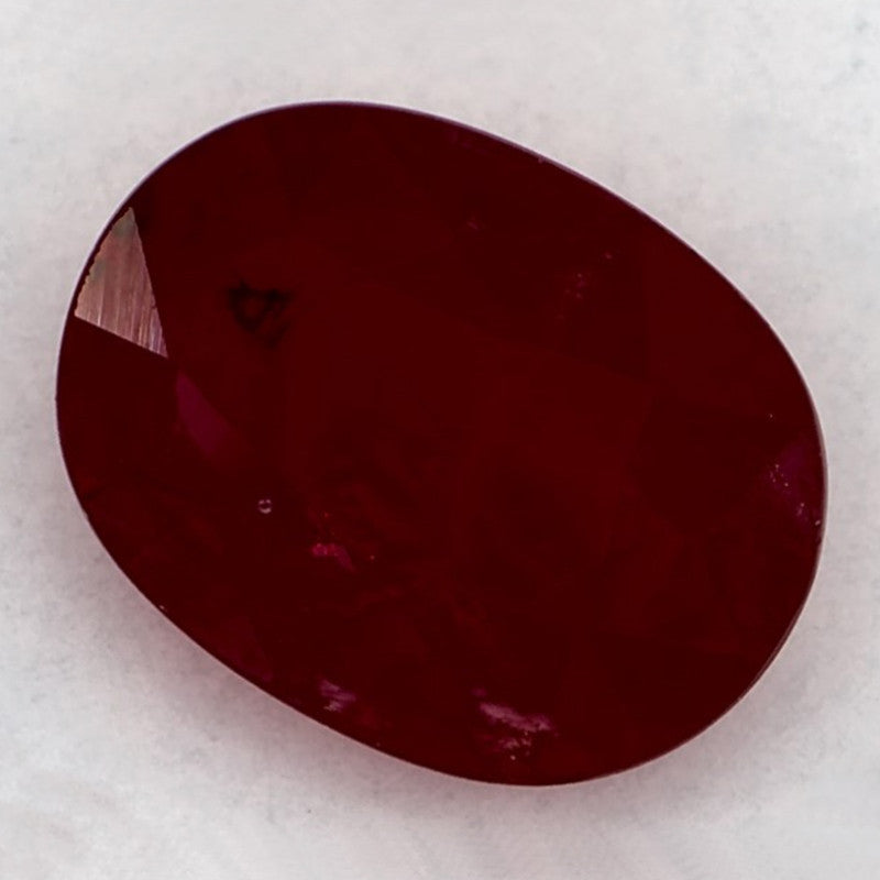 1.57 Carat Oval Natural Red Ruby