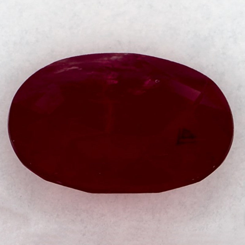 1.57 Carat Oval Natural Red Ruby