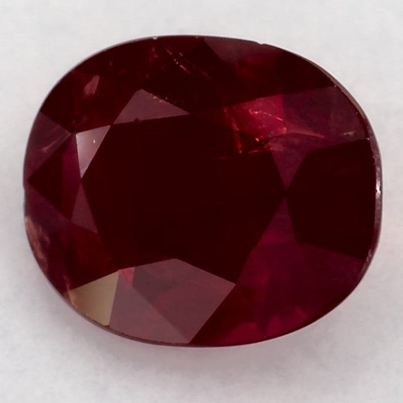 1.52 Carat Oval Natural Red Ruby