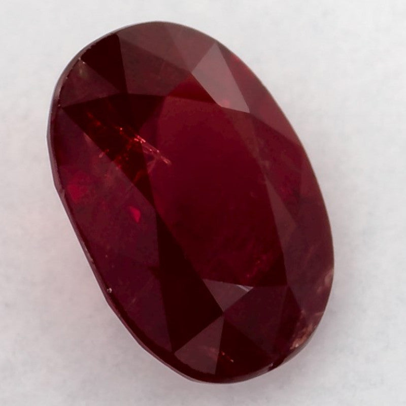 1.52 Carat Oval Natural Red Ruby