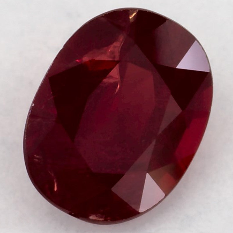 1.52 Carat Oval Natural Red Ruby