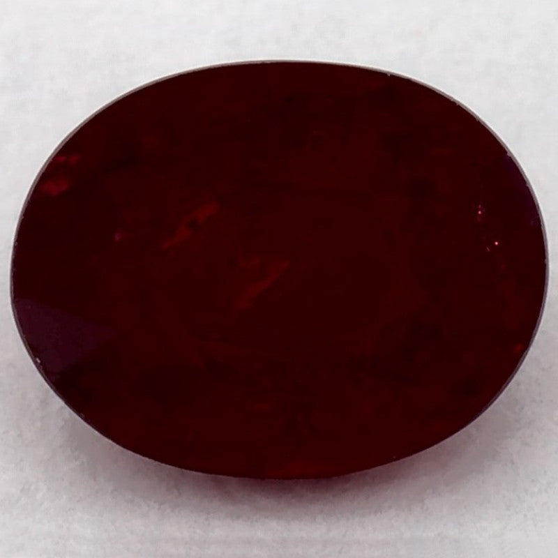 1.54 Carat Oval Natural Red Ruby
