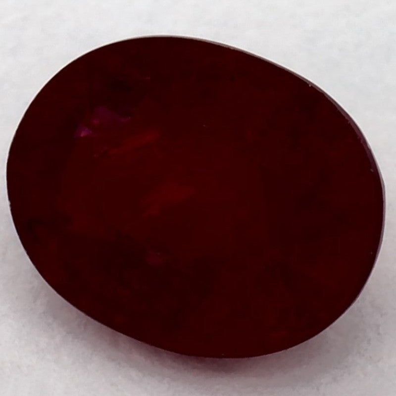 1.54 Carat Oval Natural Red Ruby