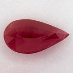 1.98 Carat Pear Natural Red Ruby