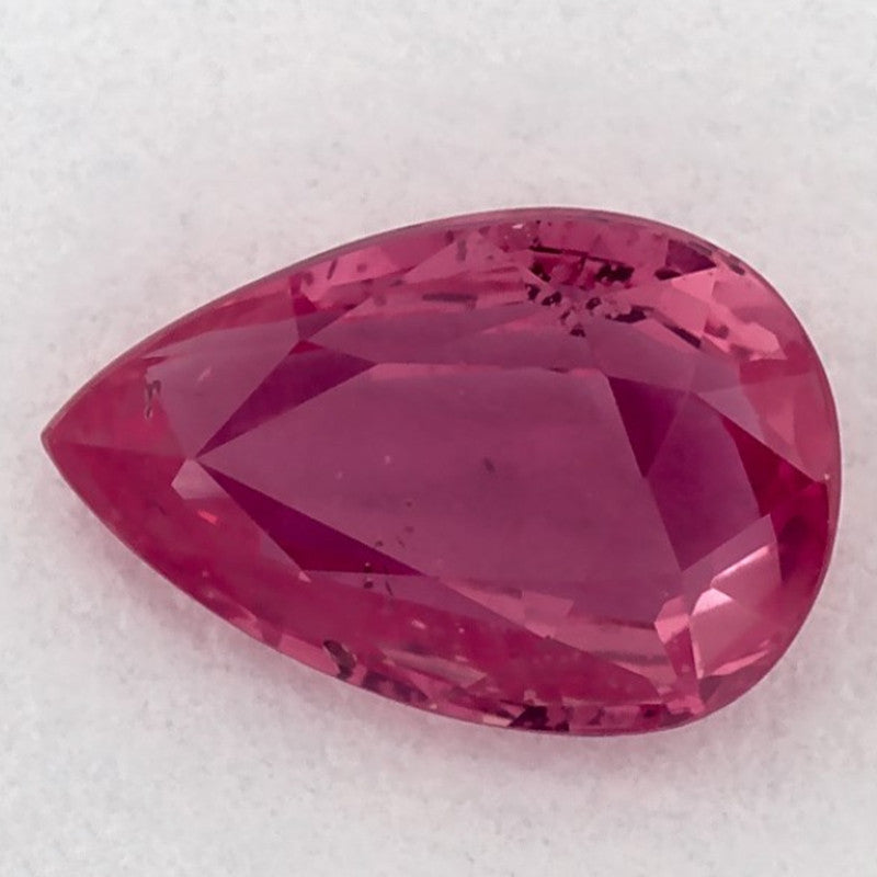 0.99 Carat Pear Natural Red Ruby