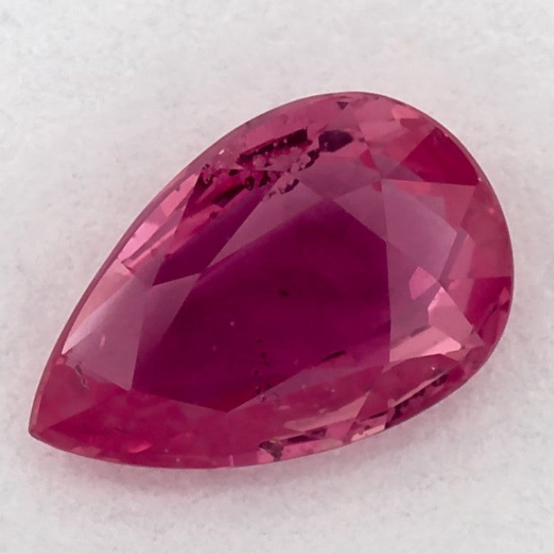 0.99 Carat Pear Natural Red Ruby