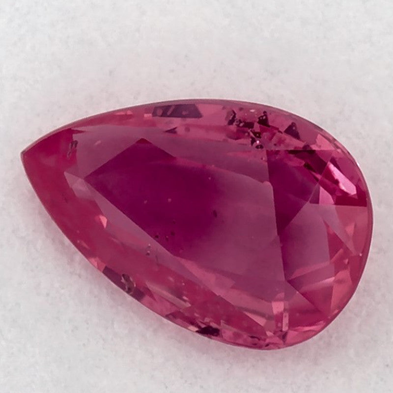 0.99 Carat Pear Natural Red Ruby