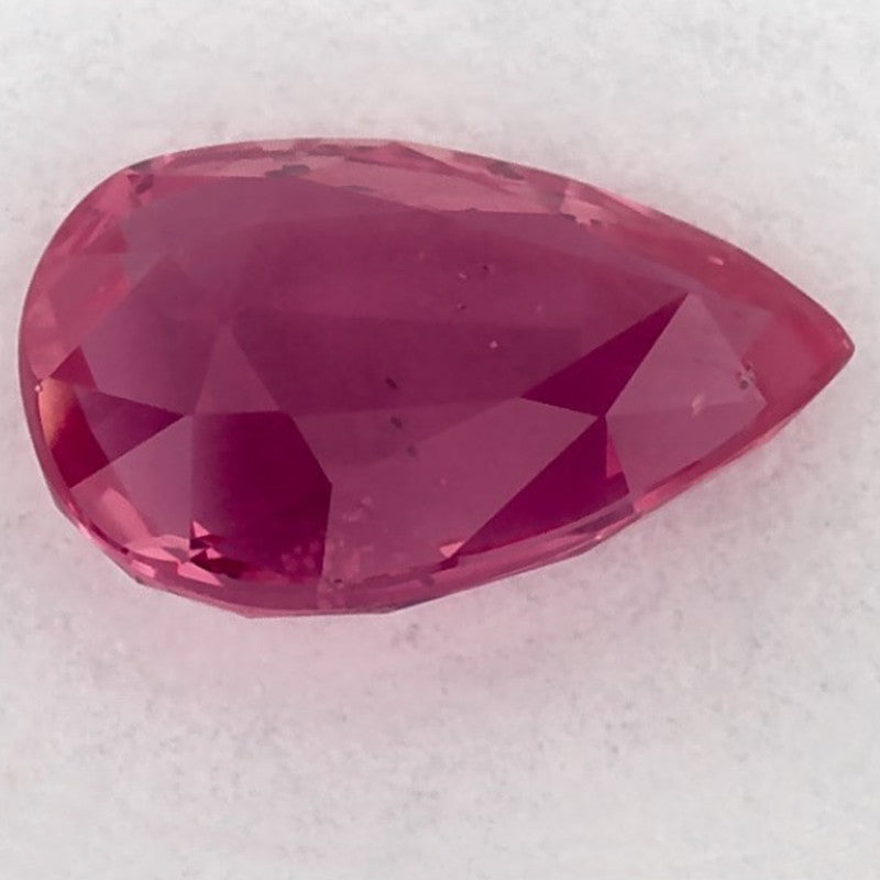0.99 Carat Pear Natural Red Ruby