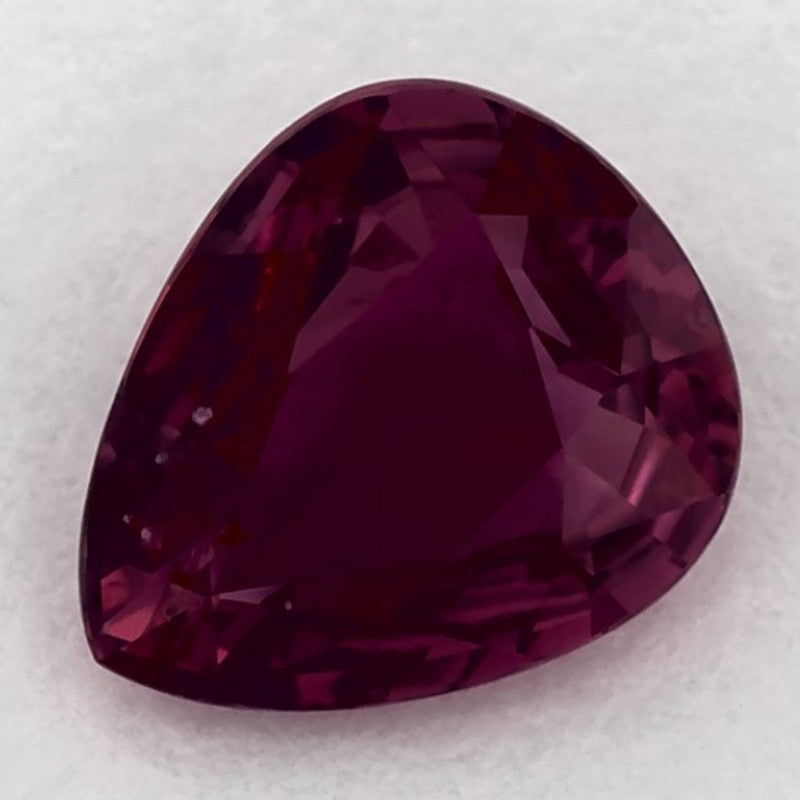 1.00 Carat Pear Natural Red Ruby
