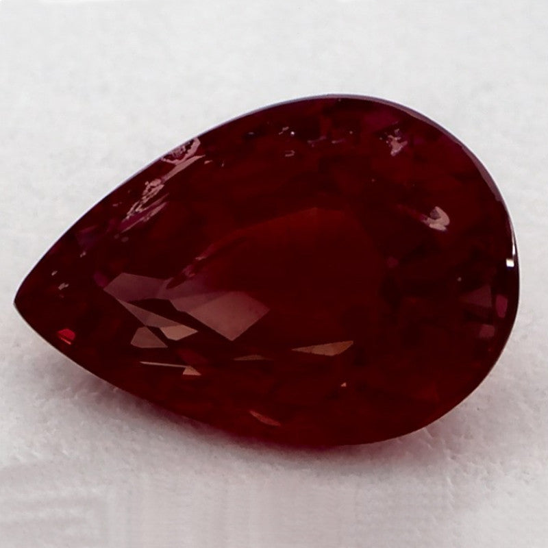 1.24 Carat Pear Natural Red Ruby