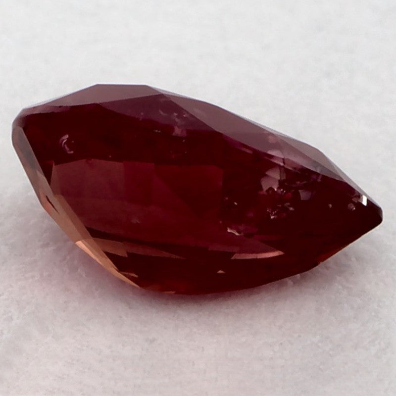 1.24 Carat Pear Natural Red Ruby