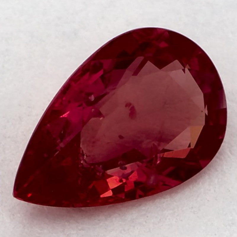 1.29 Carat Pear Natural Red Ruby