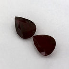 2.00 Total Carat Weight Pear Natural Red Ruby