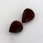 2.00 Total Carat Weight Pear Natural Red Ruby