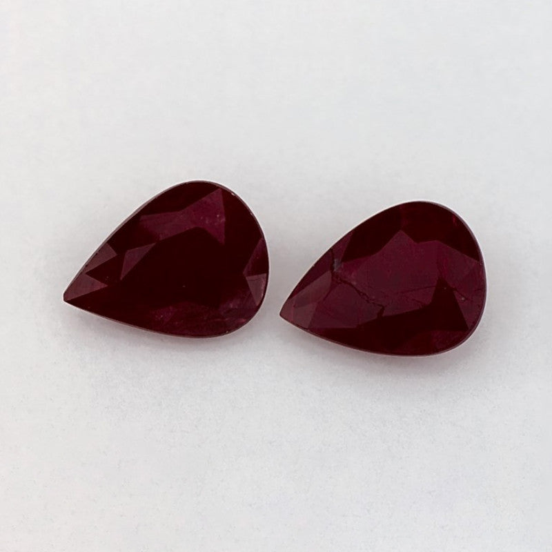 2.13 Total Carat Weight Pear Natural Red Ruby