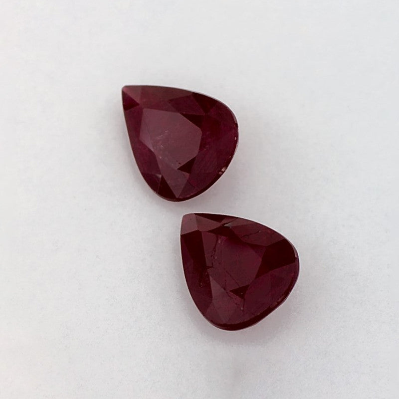 2.13 Total Carat Weight Pear Natural Red Ruby