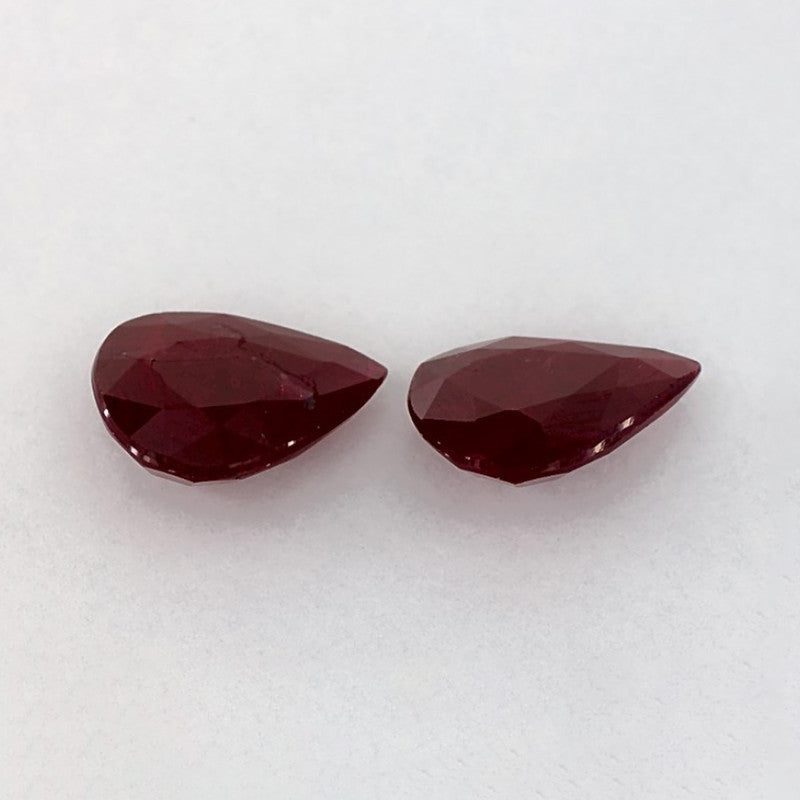 2.13 Total Carat Weight Pear Natural Red Ruby