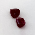 2.38 Total Carat Weight Pear Natural Red Ruby